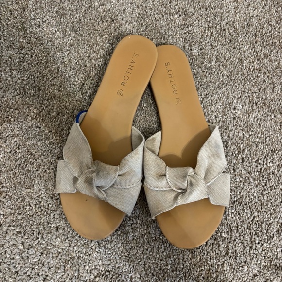 Rothy’s The Knot Cream Sandals Women’s Size 8.5 - Picture 3 of 7